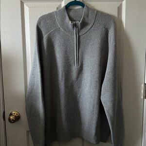 Goodfellow & Co Mens 1/4 Zip Pullover Knit Sweater in Grey Size XXL